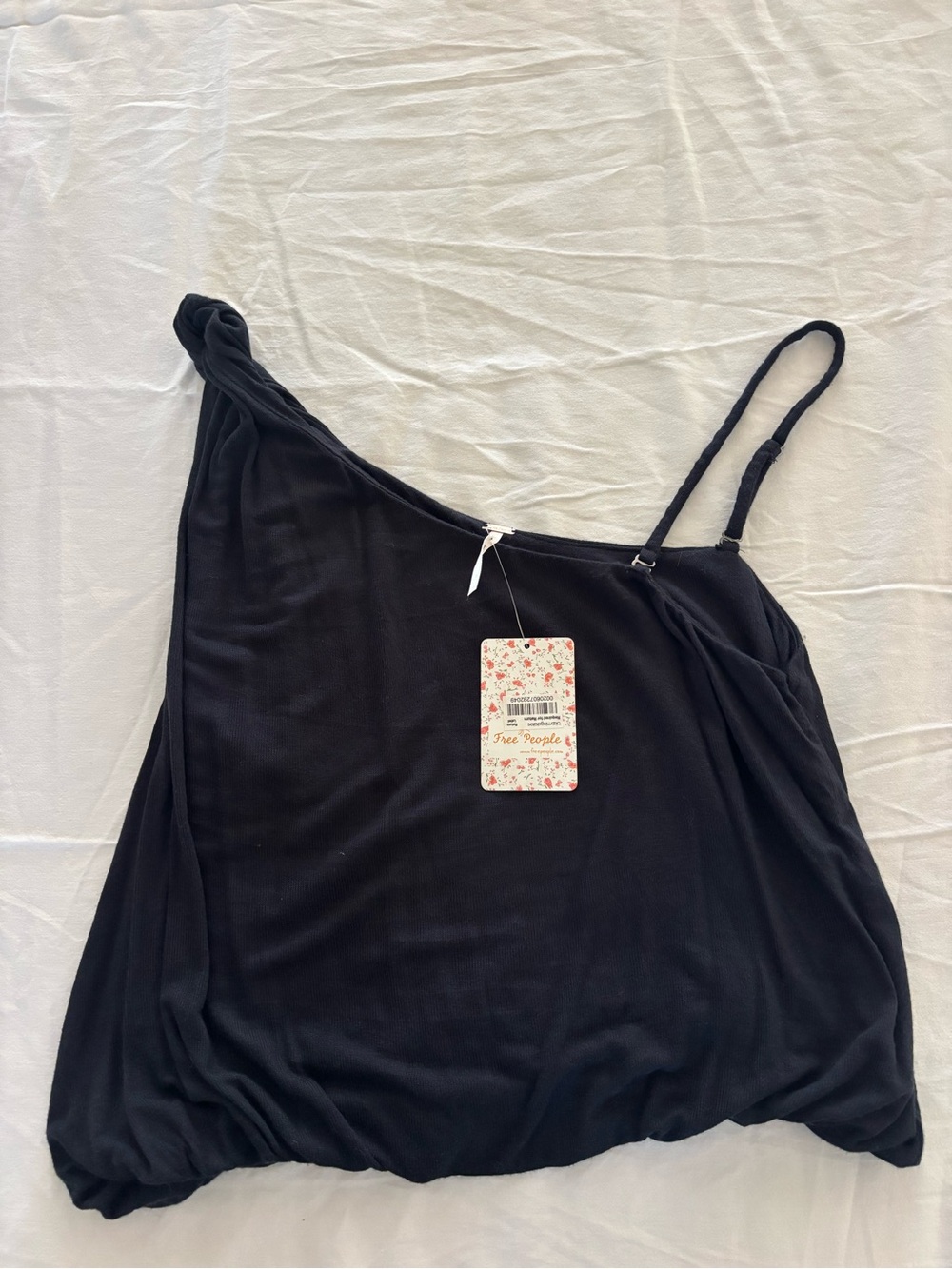 Free People Black One-Shoulder Camisole Tank